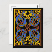 Celtic Knot Design mit Hunden Postkarte (Vorne/Hinten)