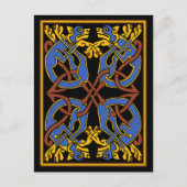 Celtic Knot Design mit Hunden Postkarte (Vorderseite)