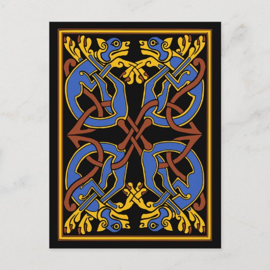 Celtic Knot Design mit Hunden Postkarte (Vorderseite)