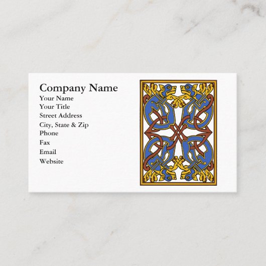 Celtic Knot Design mit Hunden Visitenkarte (Vorderseite)
