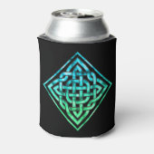 Celtic Knot - Diamond Blue Green Can Cooler Dosenkühler (Kanne Rückseite)