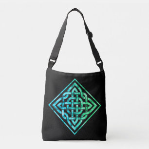 Celtic Knot - Diamond Blue Green Cross Body Bag Tragetaschen Mit Langen Trägern