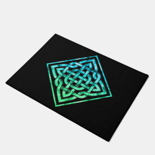 Celtic Knot - Diamond Blue Green Doormat Fußmatte