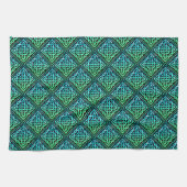 Celtic Knot - Diamond Blue Green Geschirrtuch (Horizontal)