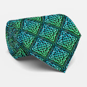 Celtic Knot - Diamond Blue Green Krawatte (Gerollt)