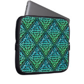 Celtic Knot - Diamond Blue Green Laptopschutzhülle (Vorne Rechts)