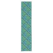 Celtic Knot - Diamond Blue Green Table Runner Kurzer Tischläufer (Vorderseite)