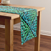 Celtic Knot - Diamond Blue Green Table Runner Kurzer Tischläufer (Beispiel)