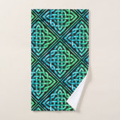 Celtic Knot - Diamond Blue Green Towel Set (Handtuch)