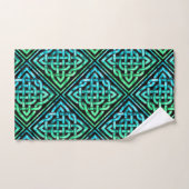 Celtic Knot - Diamond Blue Green Towel Set (Handtuch)