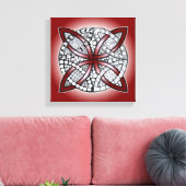 Celtic Knot Doodle Maroon Red Leinwanddruck (Insitu (Wohnzimmer))