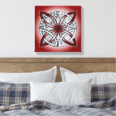 Celtic Knot Doodle Maroon Red Leinwanddruck (Insitu (Schlafzimmer))