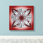 Celtic Knot Doodle Maroon Red Leinwanddruck (Insitu (Holzboden))