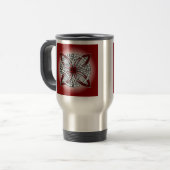 Celtic Knot Doodle Maroon Red Reisebecher (Vorderseite Links)