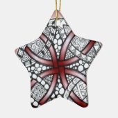 Celtic Knot Doodle Maroon Rote Keramik Ornament (Links)