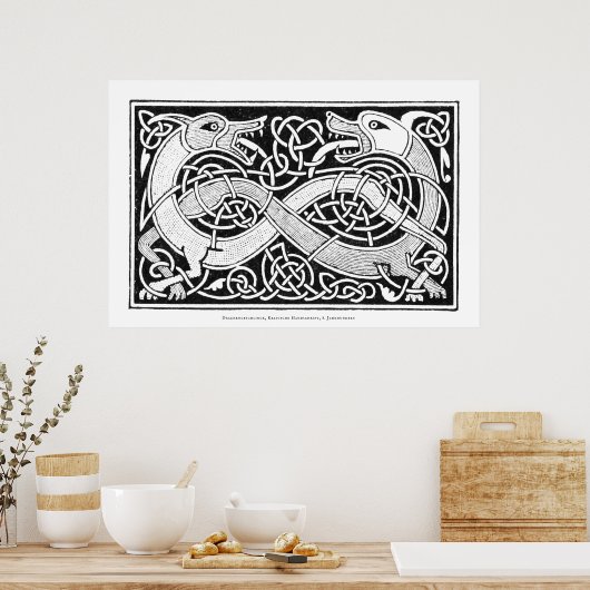 Celtic Knot Dragon Art Poster (Küche)