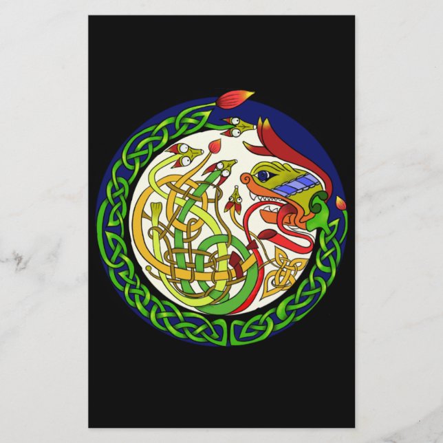 Celtic Knot Dragon Mandala (Vorderseite)