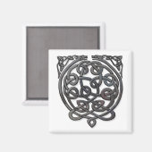 Celtic Knot Dragons - Black Chrome Magnet (Vorderseite/Rückseite)