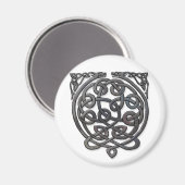 Celtic Knot Dragons - Black Chrome Magnet (Vorderseite/Rückseite)