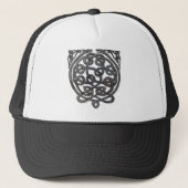 Celtic Knot Dragons - Black Chrome Truckerkappe (Vorderseite)