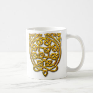 Celtic Knot Dragons - Gold Kaffeetasse