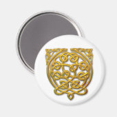 Celtic Knot Dragons - Gold Magnet (Vorderseite/Rückseite)