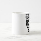 Celtic Knot Dragons - Schwarz & Weiß Kaffeetasse (Mittel)