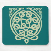 Celtic Knot Dragons - Schwarz & Weiß Mousepad (Vorne)