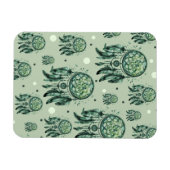 Celtic knot green dreamcatcher magnet (Horizontal)