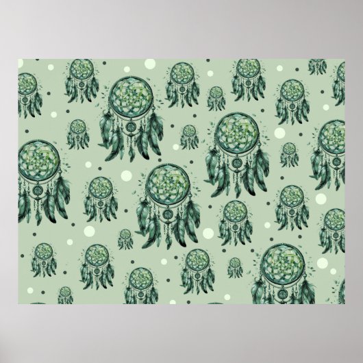 Celtic knot green dreamcatcher poster (Vorne)