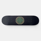 Celtic Knot Green Emblem Skateboard (Horizontal)
