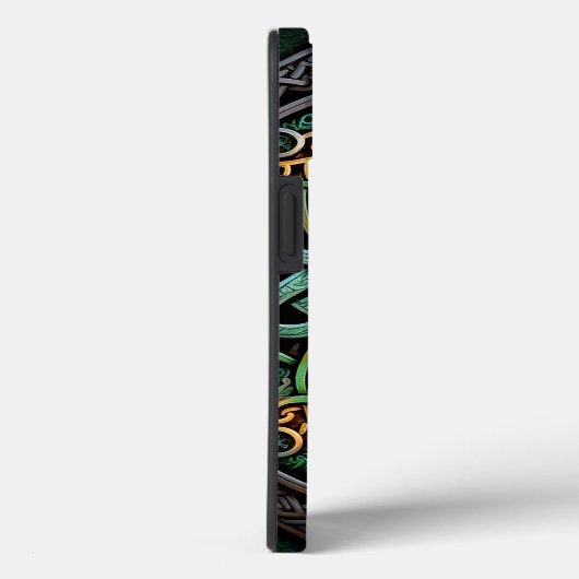 Celtic Knot Green Gold Knüpfarbeit Case-Mate iPhone Hülle (Rückseite / Rechts)