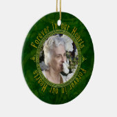 Celtic Knot Green Memorial Foto Weihnachten Keramik Ornament (Rechts)