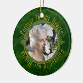 Celtic Knot Green Memorial Foto Weihnachten Keramik Ornament (Links)