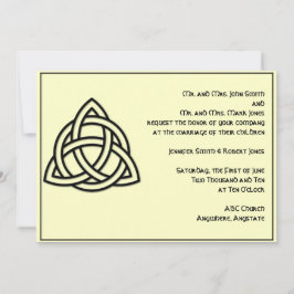 Celtic Knot in Black Ivory Hochzeit Einladung