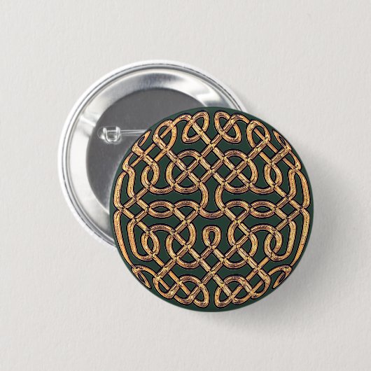Celtic Knot in Gold Button (Vorne & Hinten)