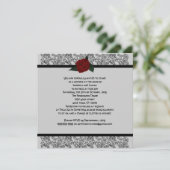 Celtic Knot Infinity Rose Goth Wedding Einladung (Stehend Vorderseite)