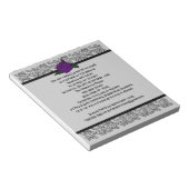 Celtic Knot Infinity Rose Goth Wedding Einladung Notizblock (angewinkelt)