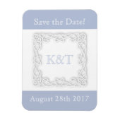 Celtic Knot Initials - Light Blue Magnet (Vertikal)