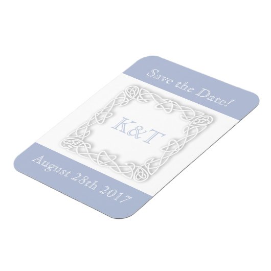 Celtic Knot Initials - Light Blue Magnet (Linke Seite)
