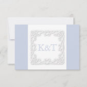 Celtic Knot Initials - UAWG - hellblau RSVP Karte (Vorderseite)