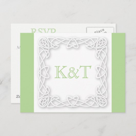 Celtic Knot Initials - UAWG Postcard Einladungspostkarte (Vorne/Hinten)