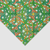 Celtic Knot Irish Braid Muster Green Hübsch Seidenpapier (Ausschnitt)