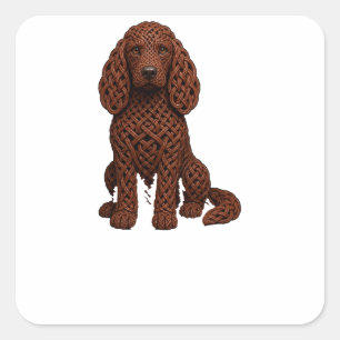 Celtic Knot Irish Doodle Quadratischer Aufkleber