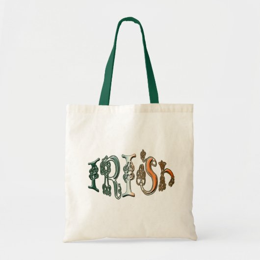 Celtic Knot Irish Flag Farben Designer Bag Tragetasche (Vorne)
