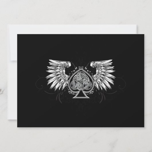 Celtic Knot Irish Gaelic Wedding Einladung (Rückseite)