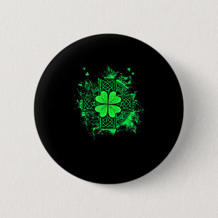 Celtic Knot Irish Kleeblatt Three Leaf Clover St P Button