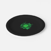 Celtic Knot Irish Kleeblatt Three Leaf Clover St P Pappteller (Schrägansicht)