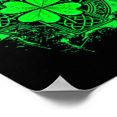 Celtic Knot Irish Shamrock Three Leaf Clover St Pa Poster (Ecke)