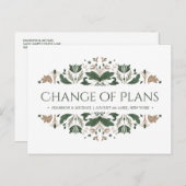 Celtic Knot | Irish Wedding Cange Plan Ankündigungspostkarte (Vorne/Hinten)